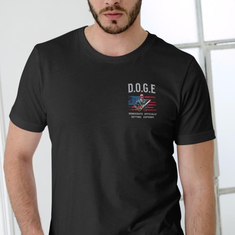 DOGE DEMOCRATS OFFICIALLY GETTING EXPOSED T Shirt, Unisex, Cotton Menswear Stylish