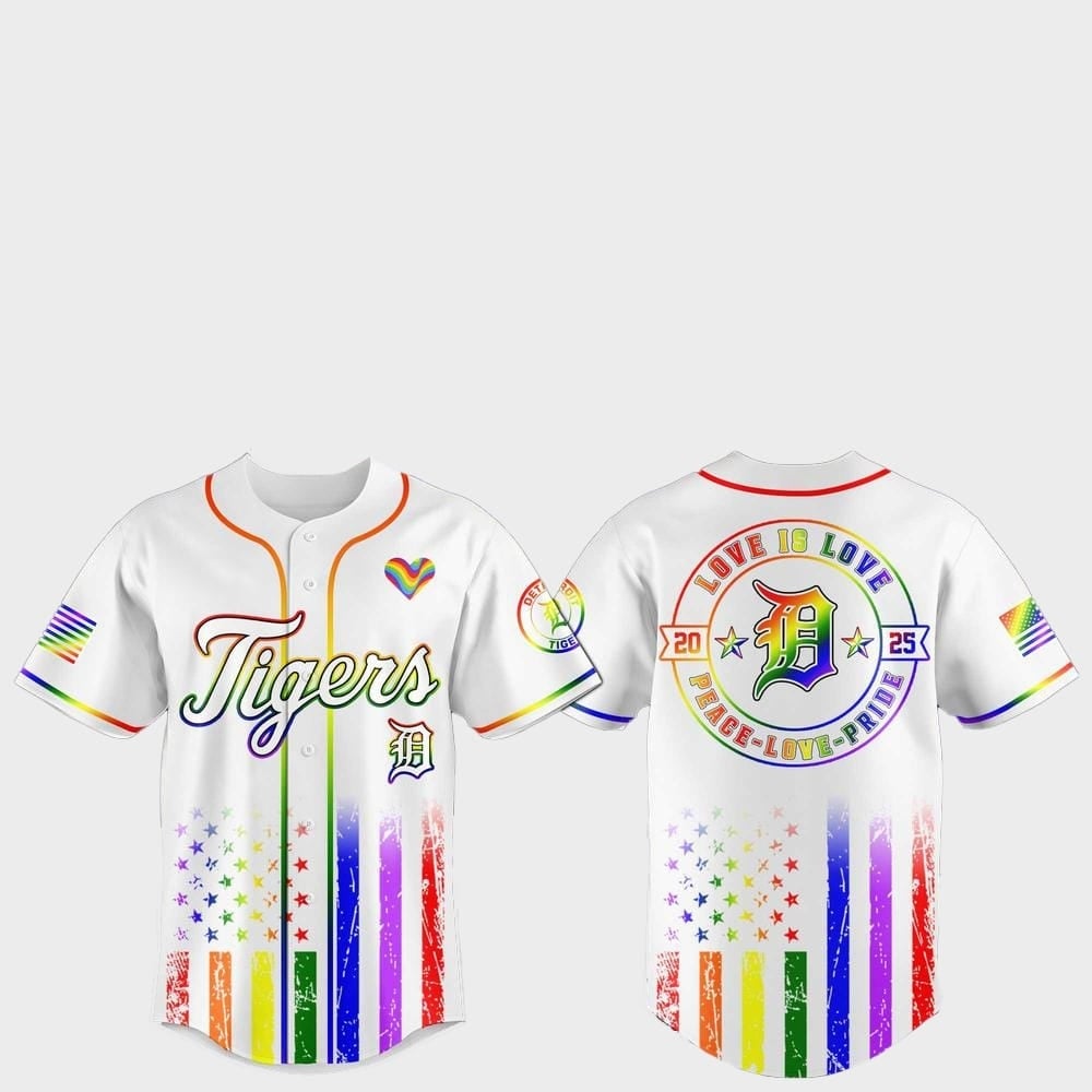 Detroit Tigers Pride Month Love Is Love 2025 Jersey - Grishko.com