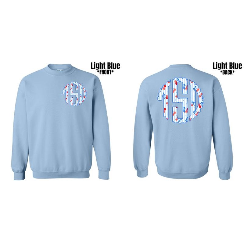 Double Cherry Stripe Monogram Sweatshirt 'NLB'