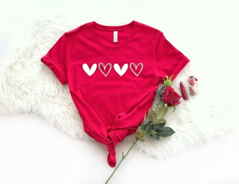 Double Heart Shirt for Her, Valentines Shirt, Heart Shirt, Shirt for Her,Valentines Day Shirts,Cute gift for Her, Shirt for Mom