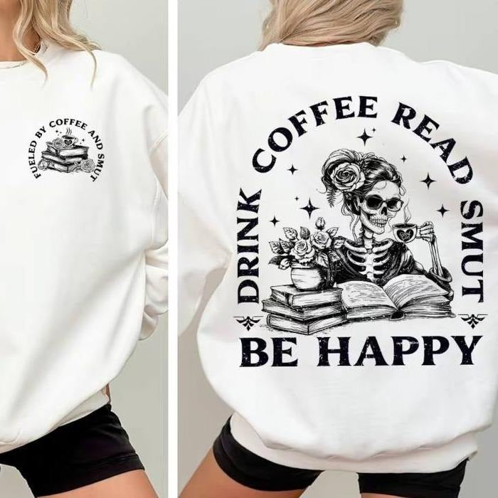 Drink Coffee Read Spicy Sweatshirt, Spicy Social Club, Spicy Booktrovert, Bookish, Dark Romance, T-shirt, Hoodie, Sweatshirt