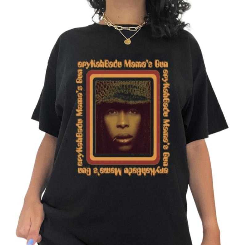 Erykah Badu Retro RnB T-Shirt - Mama's Gun Music Shirt - Classic Retro Unisex Graphic Tee