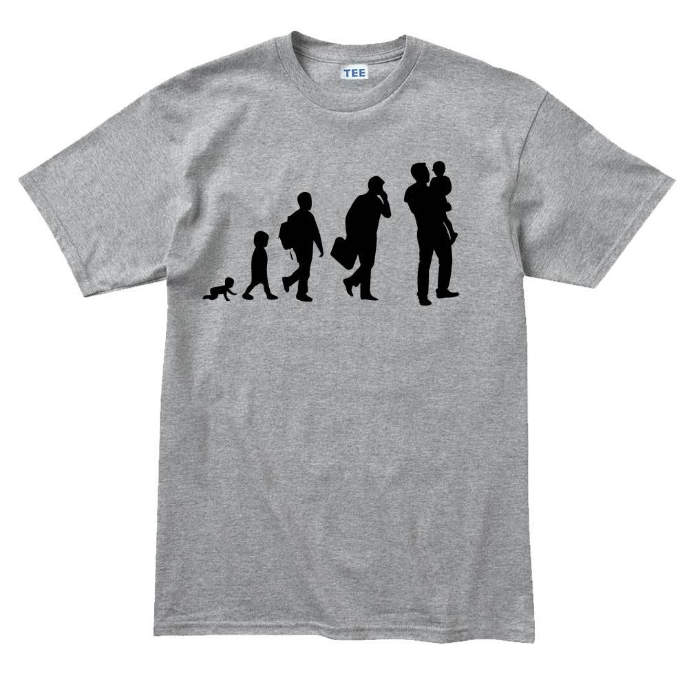 Evolution of Dad Men's T-shirt Style001