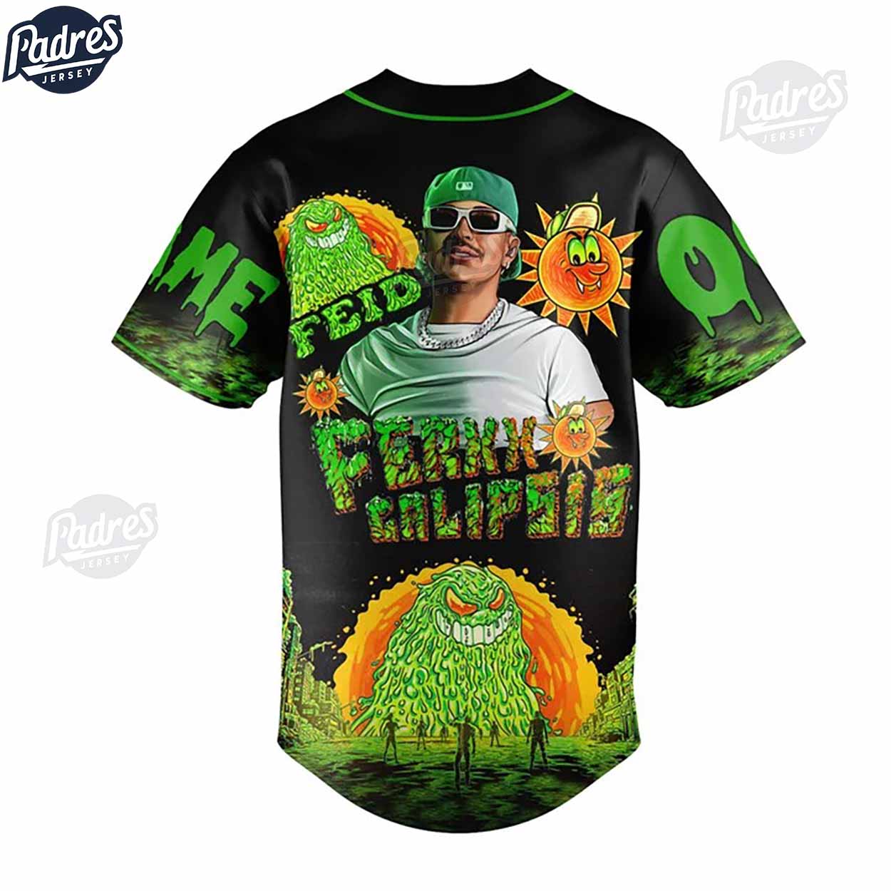 Feid Ferxxo Calipsis Tour 2024 Custom Baseball Jersey - Padres Jersey Oasis: Elevate Your Baseball Style Game