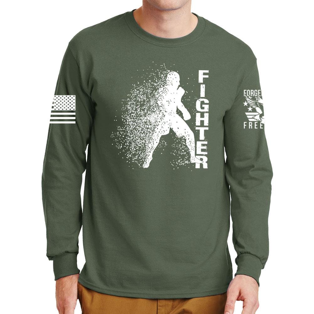 Fighter Silhouette Long Sleeve T-shirt Style001