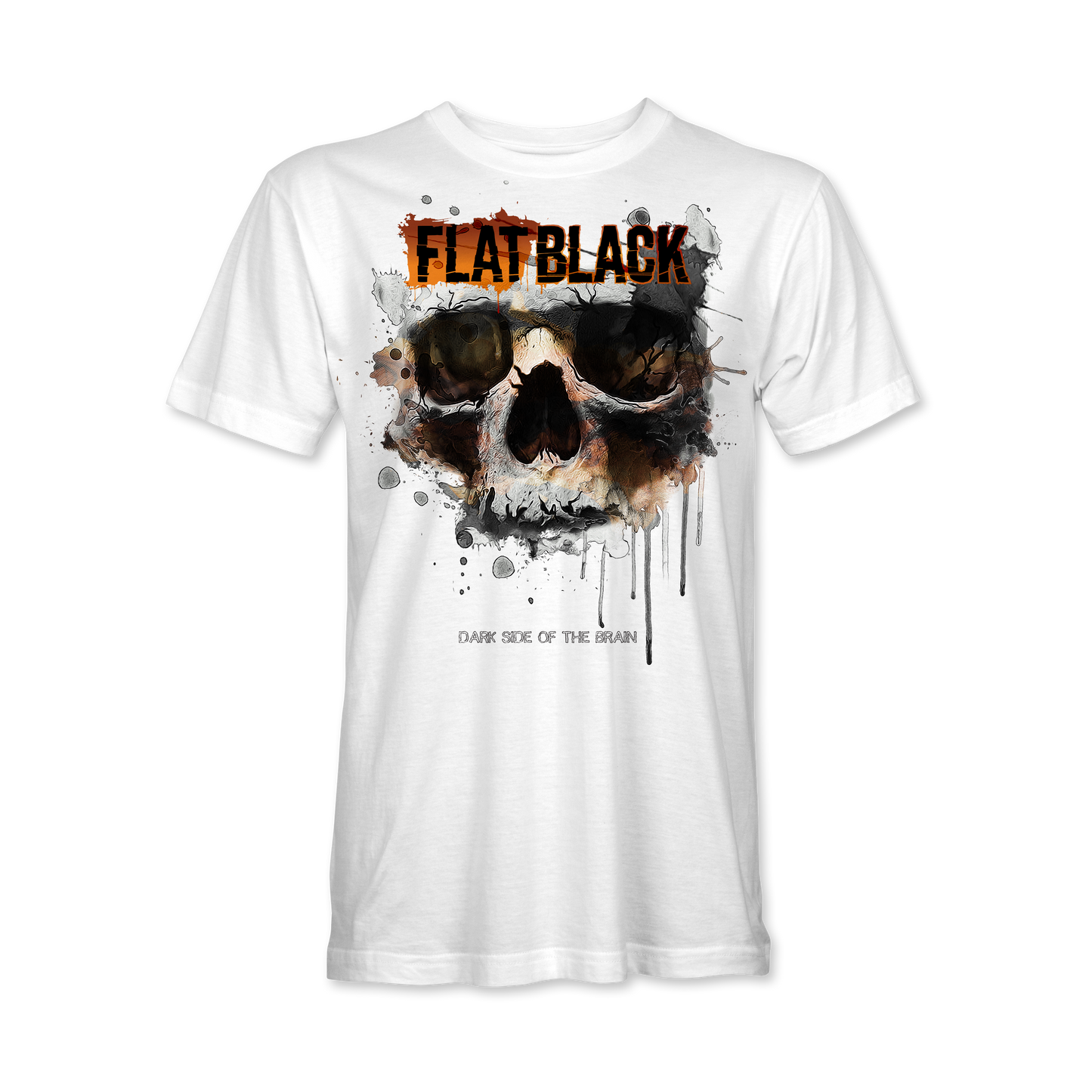"DARK SIDE OF THE BRAIN" White T-Shirt