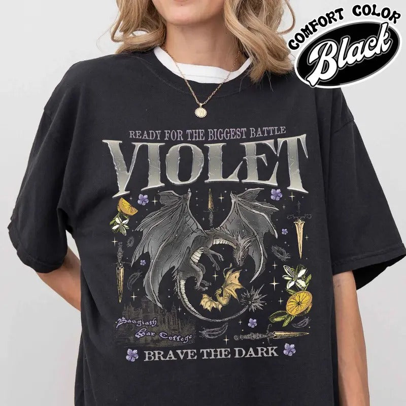 Fourth Wing Violet Sorrengail Fan Shirt,Violet Sorrengail Shirt,Onyx Storm Shirt,Dragon Rider Shirt,Basgiath War College,Fourth Wing Shirts