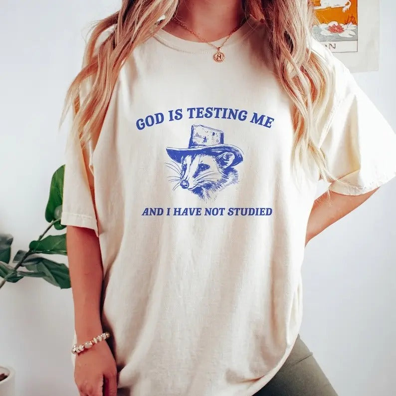 God Is Testing Me, Possum T Shirt, Weird Opossum T Shirt, Meme T Shirt, Trash Panda T Shirt, Unisex