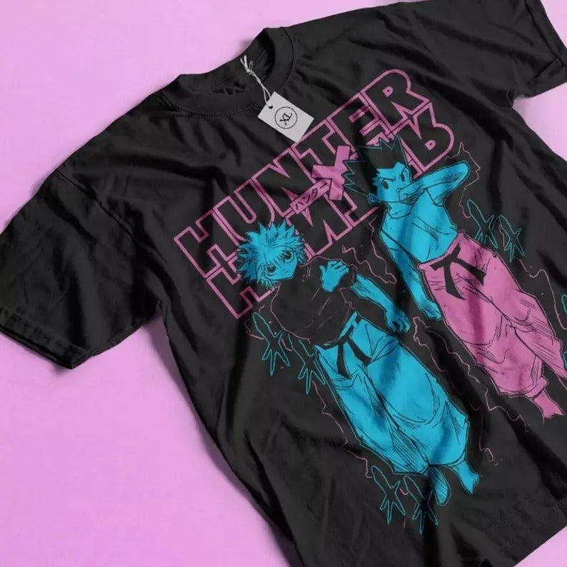 Gon And killua Graphic T-shirt, Hisoka Hunter Meruem Zoldyck Art Anime Shirt