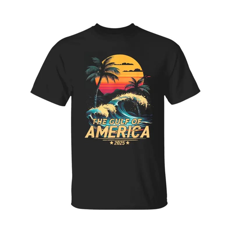 Gulf of America 2025 Shirt, Texas Mississippi Florida Beach Crewneck Unisex Cotton T-shirt for Men for Women