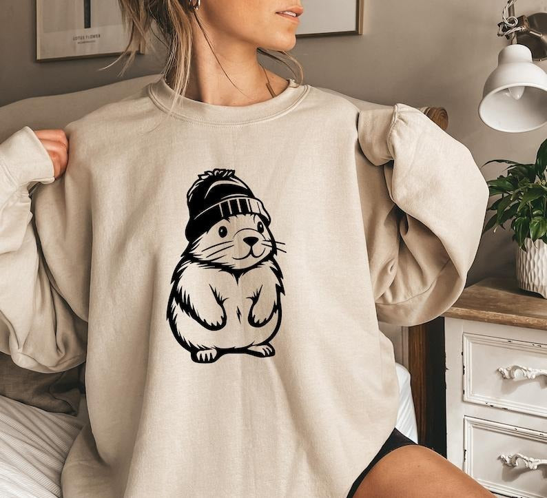 Happy Groundhog Day Shirt, Animal Lover Hoodie and Sweater; T-shirt Cotton Womenswear Light Polyester Light Polyester Solid Tops Underwear Lady