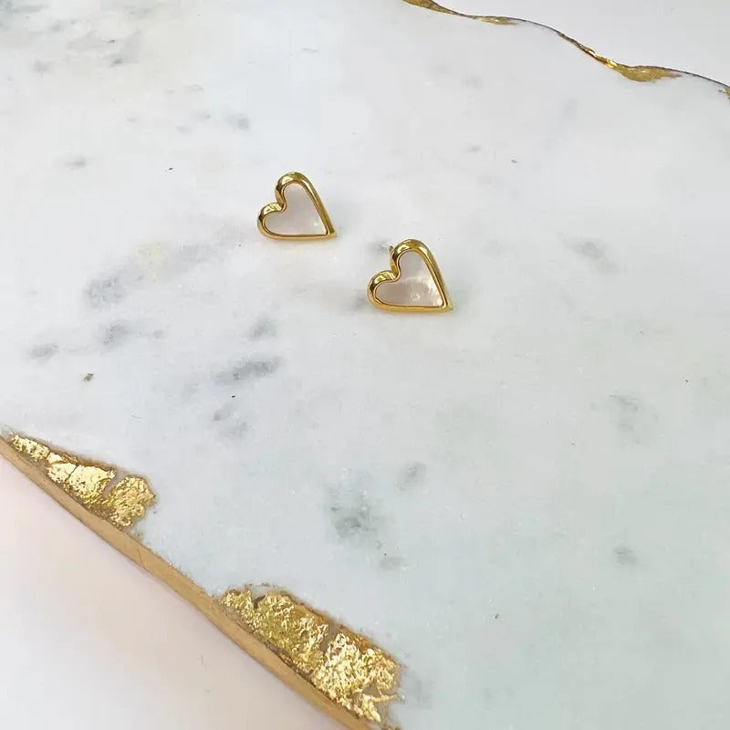 Honey Heart Stud Earrings *Final Sale*