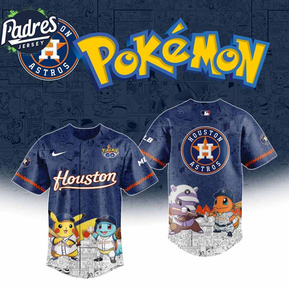 Houston Astros x Pokemon Baseball Jersey 2025 - Padres Jersey Oasis: Elevate Your Baseball Style Game