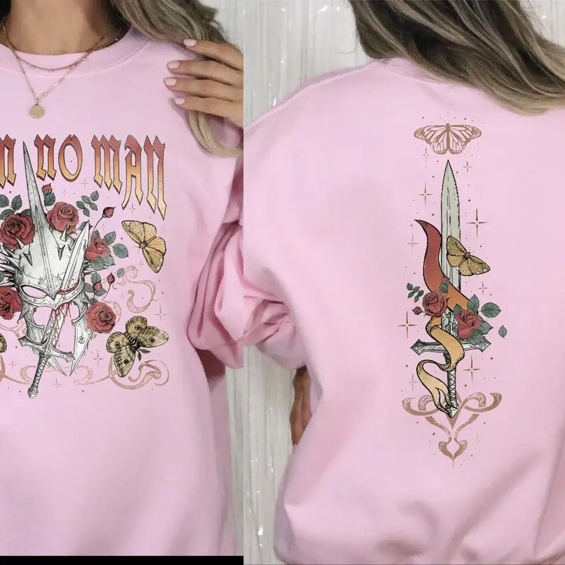 I Am No Man Sweatshirt, Book Lover Sweatshirt, Fantasy Merch, Reading Fandom Sweatshirt