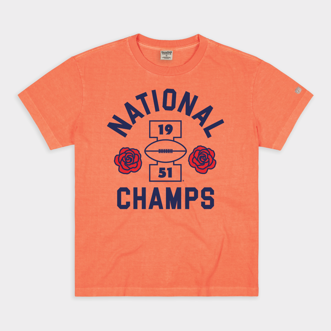 Illinois Football National Champs Vintage Heavyweight Tee Style001