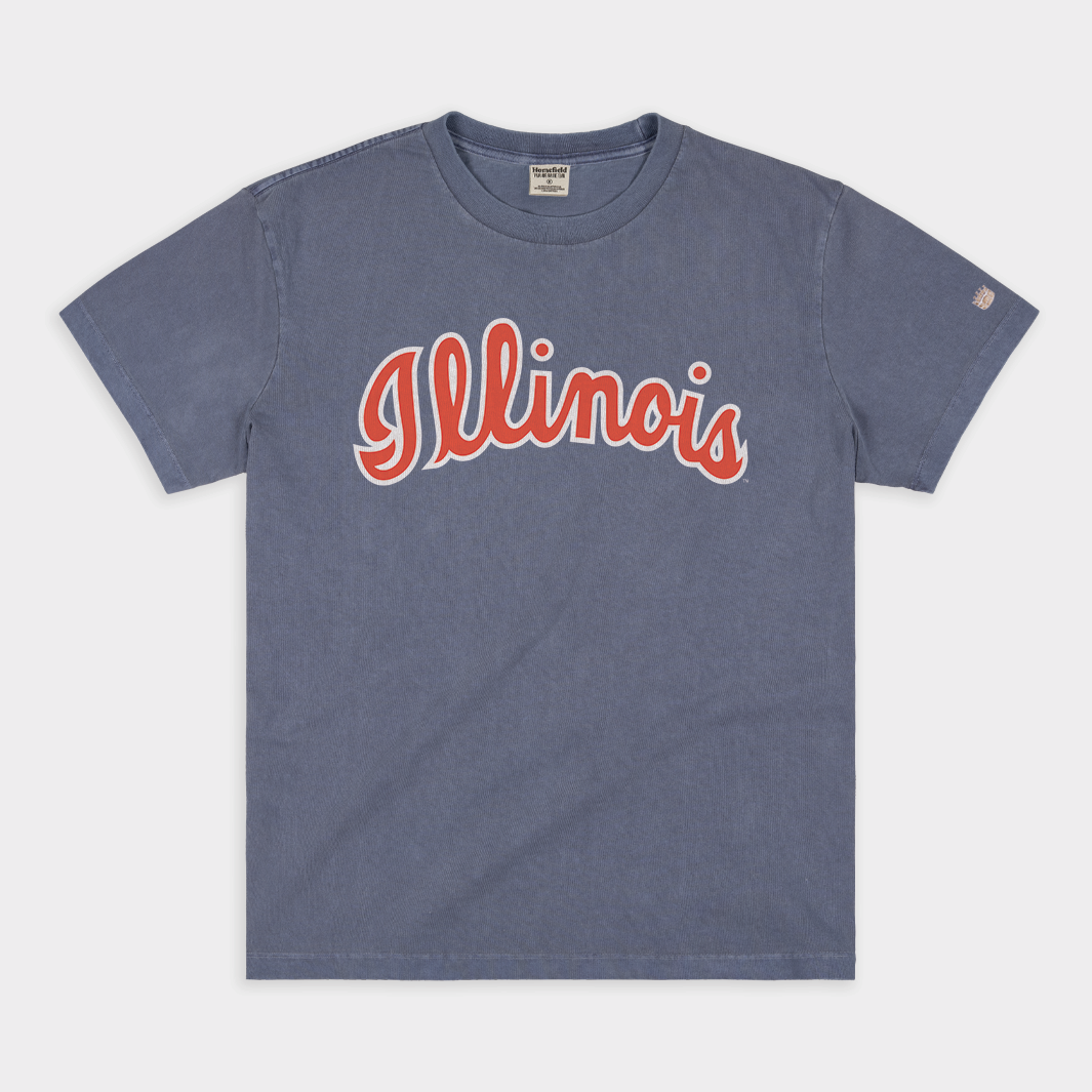 1970s Illinois Basketball Script Vintage Heavyweight Tee Style001
