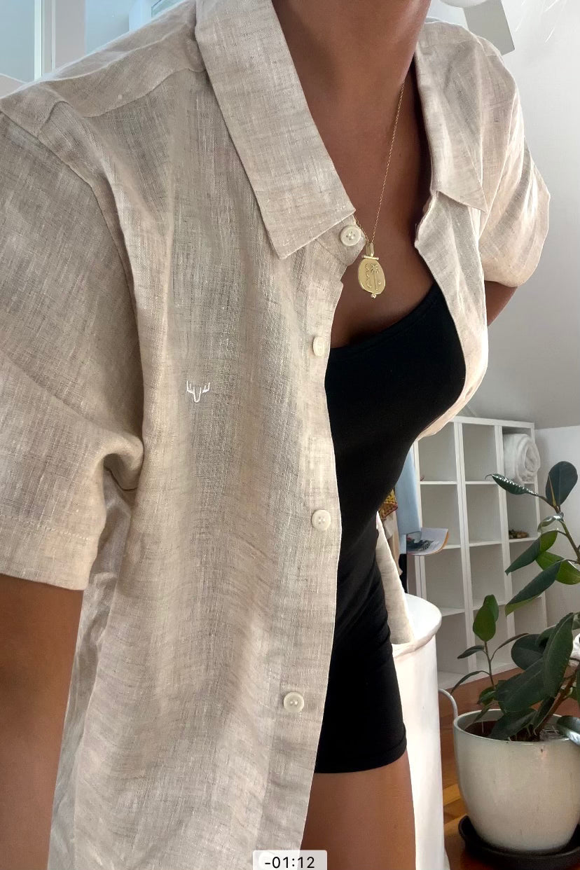 Tallows Linen UNISEX Button Up Shirt