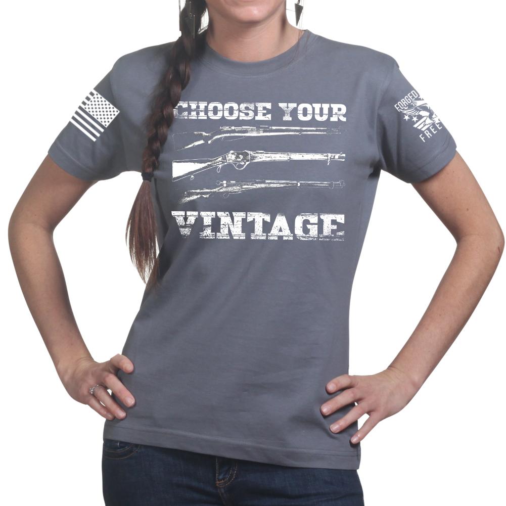 Choose Your Vintage Ladies T-shirt Style001