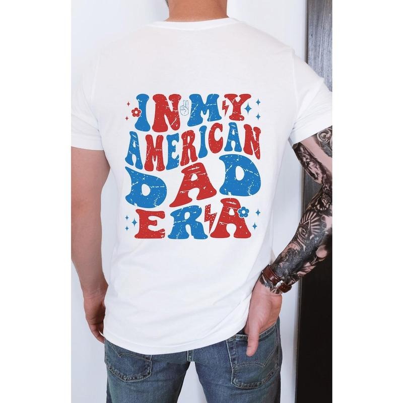 In My American Dad Era T Shirt Hoodie Sweater, American Dad Pride Shirt, Cool Father's Day Custom Color, Rad Daddy Tees