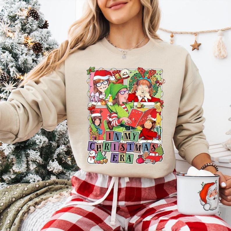 In My Christmas Era Shirt, Junie B Jones Christmas Sweatshirt, Teacher Christmas T-shirt, Children's Book Christmas Hoodie, Book Lover Gift