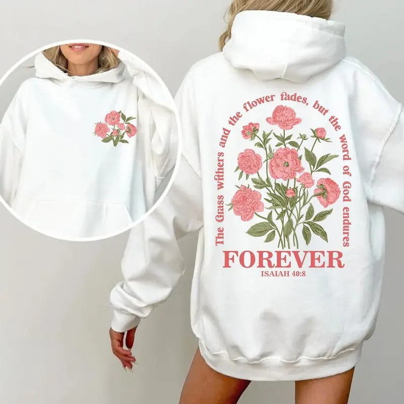 Jesus Hoodie, Aesthetic Christian Sweatshirt, Womens Religious Shirt, Bible Verse Tee Cotton Womenswear Light Polyester