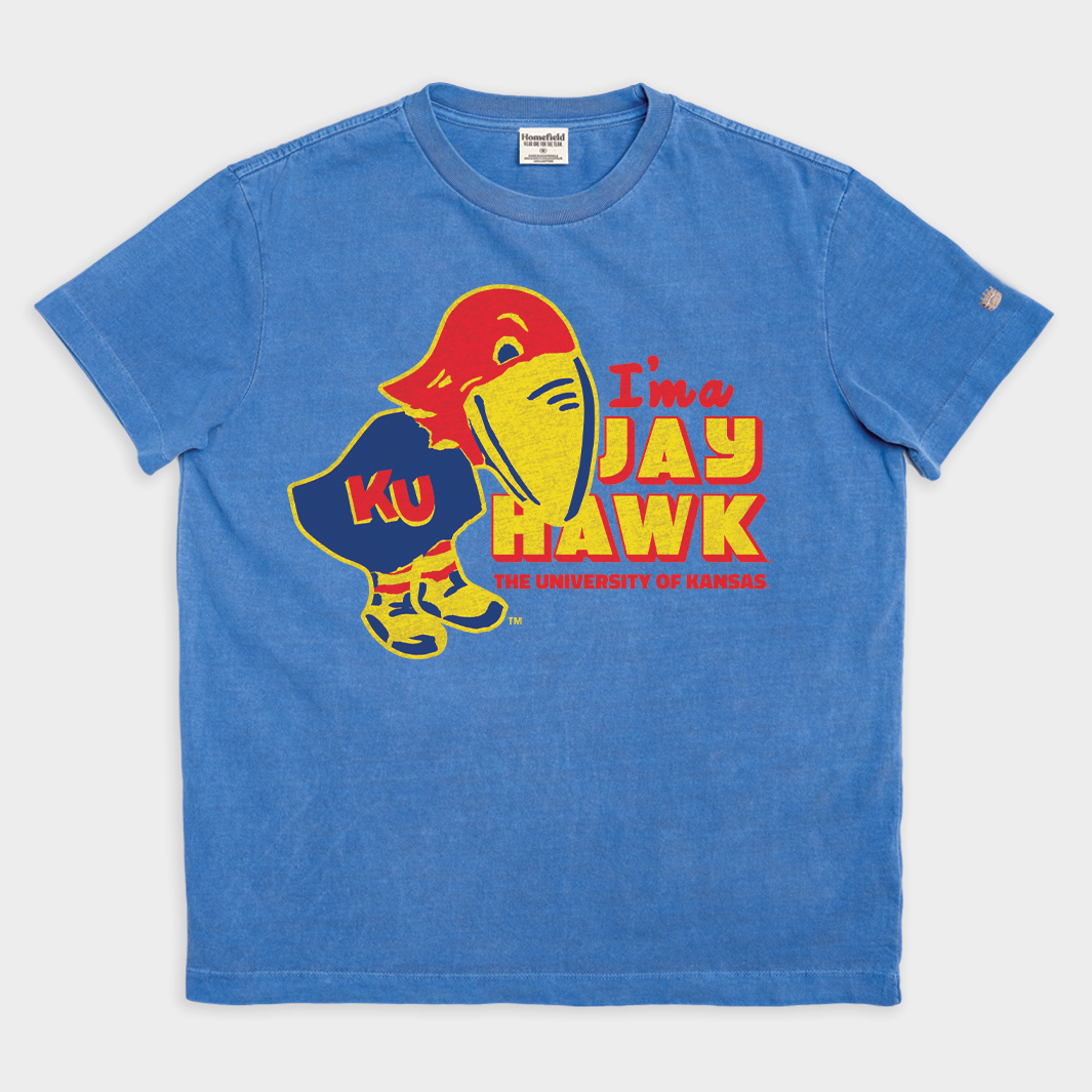Retro Kansas "I'm a Jayhawk" Vintage Heavyweight Tee
