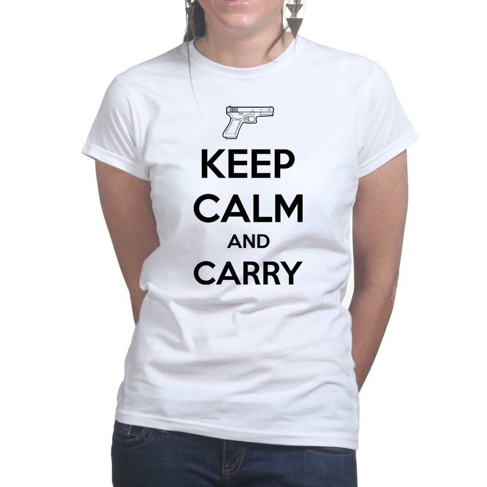 Keep Calm and Carry G19 Ladies T-shirt Style001