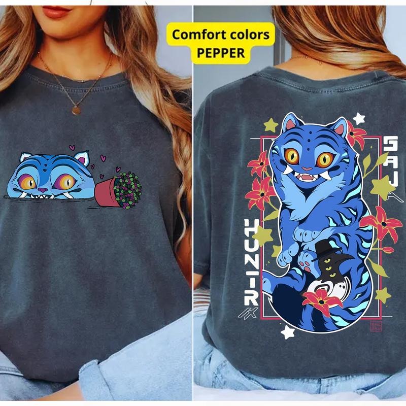 Kpop Demon Hunters Tiger T-Shirt, Derpy the Tiger And Bird Demon Hunter Tiger Tee, Demon Hunter Merch, Hunters Tiger fan