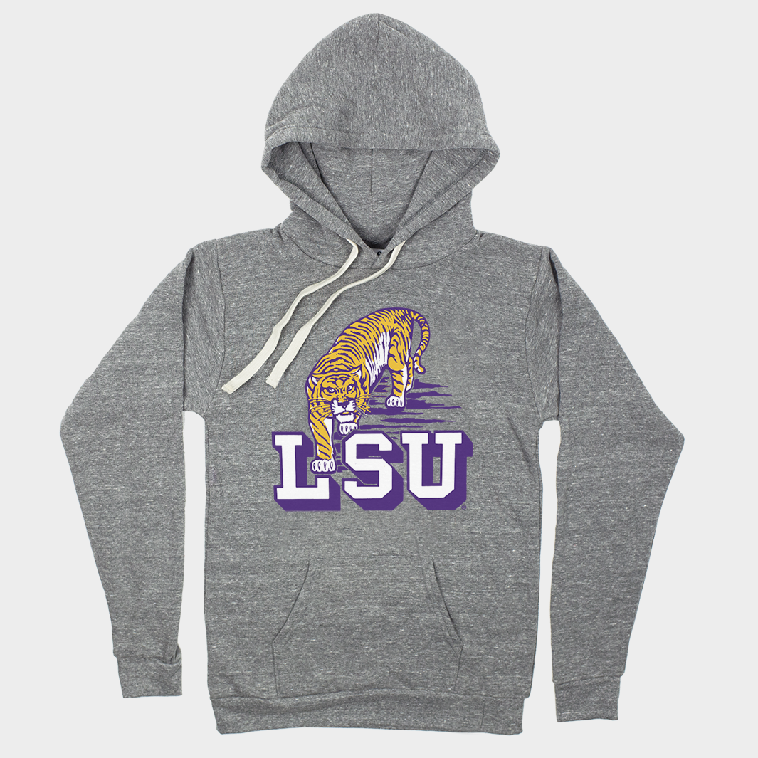 Vintage Block LSU Tigers Hoodie Style001