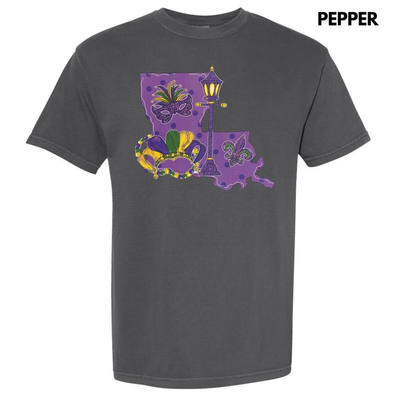 Louisiana Mardi Gras Comfort Colors T-Shirt