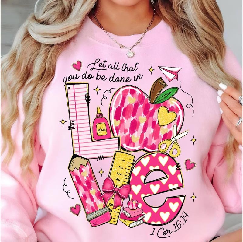 Love Valentine Teacher Sweatshirt, Valentine Teacher Tee Shirt, School Valentine T-Shirt, Valentine Gift For Teacher