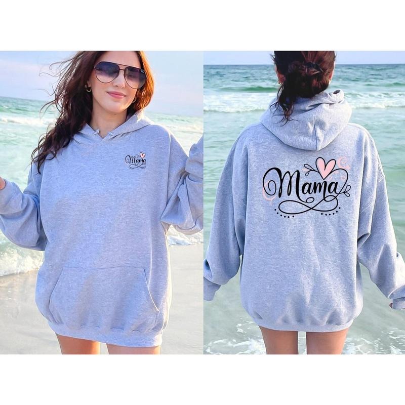 Mama Hooded Sweatshirt - Cozy Gift for Moms, Mother's Day, Birthday Gift, Parenting Apparel, Cute Family Hoodie