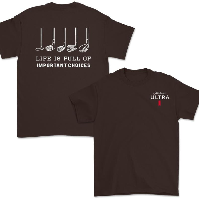 Michelob Ultra Golfing T-Shirt,Gift For Men, 2 Side T-Shirt For Men