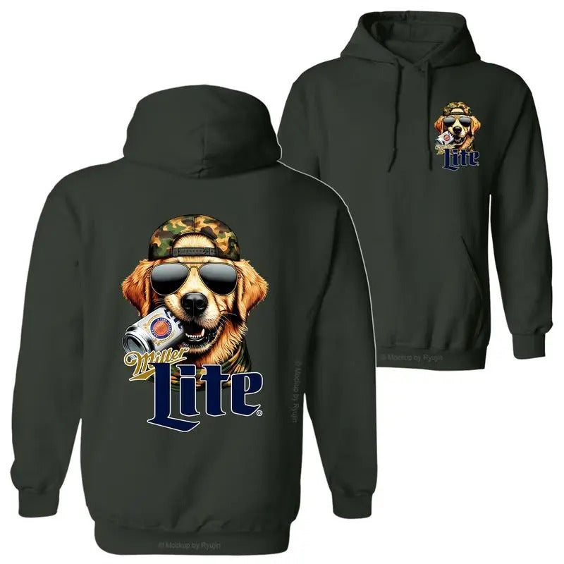 Miler Lite Golden Retriever Hunting Dog Hoodie , Miler Lite Hoodie, For Men, For Women