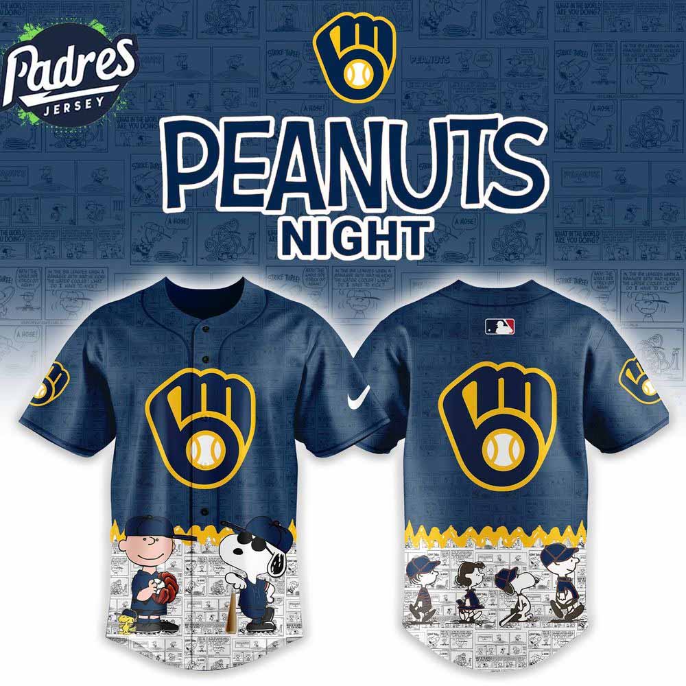 Milwaukee Brewers 75th Anniversary Of Peanuts Baseball Jersey 2025 - Padres Jersey Oasis: Elevate Your Baseball Style Game