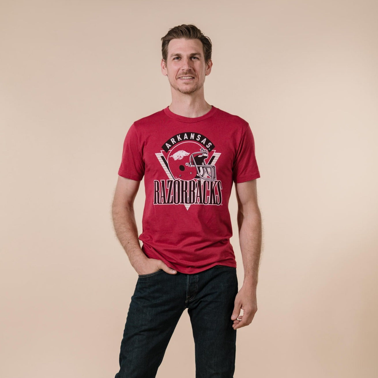 Vintage Arkansas Razorbacks Football Tee Style001