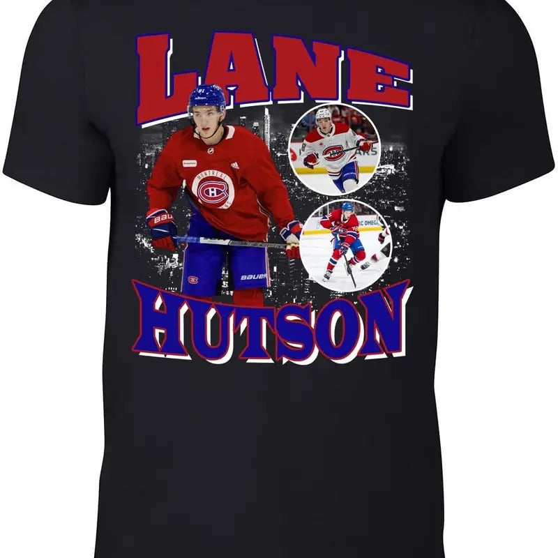 Montreal Lane Hutson Bootleg Style T-Shirt