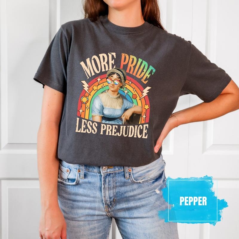 More Pride Less Prejudice Shirt, Be Kind Shirt, LGBTQ Shirt, Jane Austen Shirt, Proud Ally Shirt