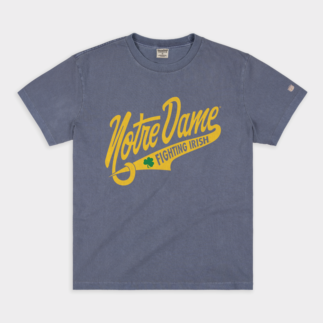 Notre Dame Throwback Script Vintage Heavyweight Tee Style001