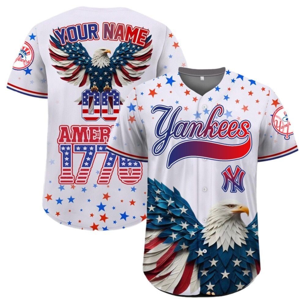 NY Yankees Independence Day Baseball Jersey 2025 - Grishko.com
