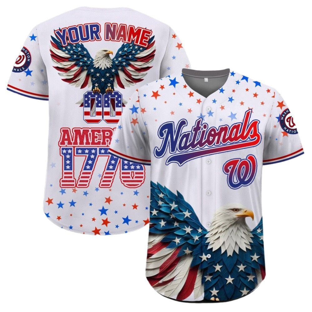 Nationals Independence Day Baseball Jersey 2025 - Grishko.com