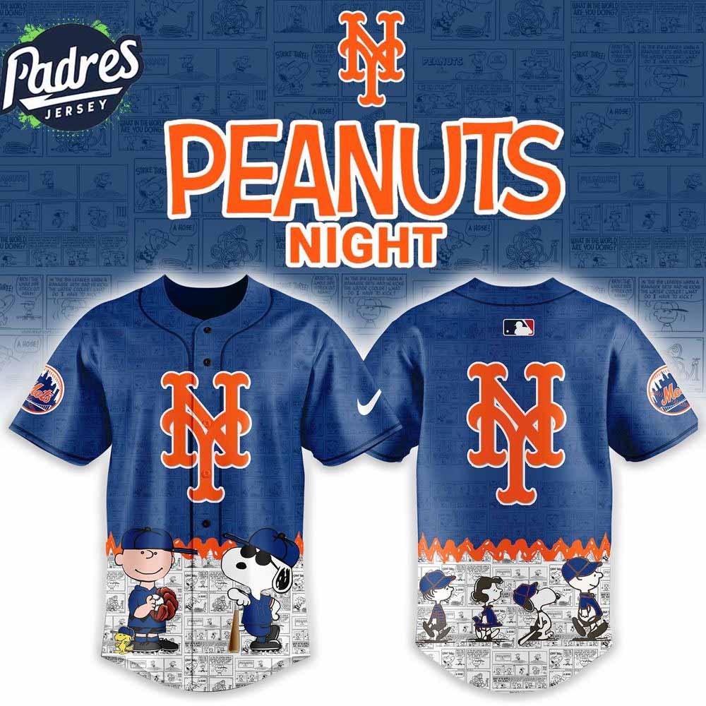 New York Mets 75th Anniversary Of Peanuts Baseball Jersey 2025 - Padres Jersey Oasis: Elevate Your Baseball Style Game