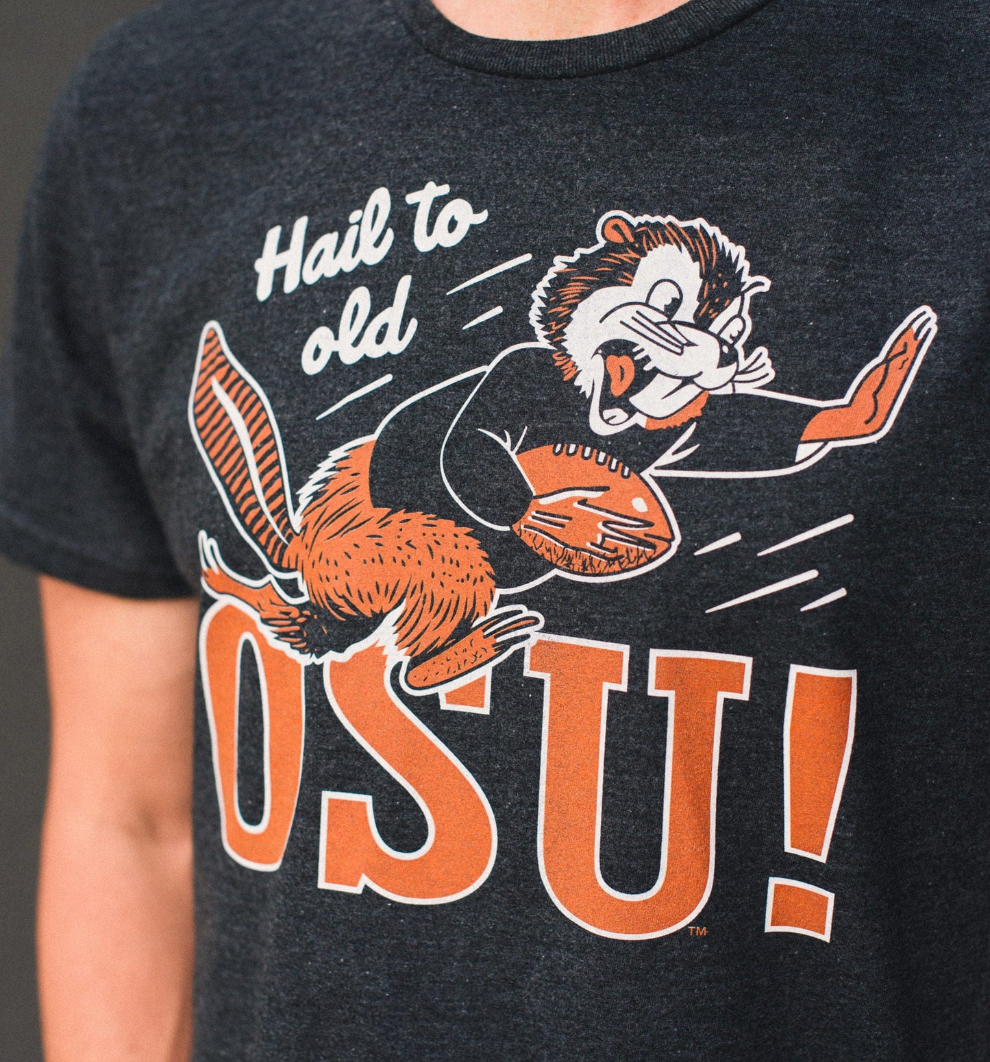 Vintage Hail to Old OSU Football Beaver Tee Style001