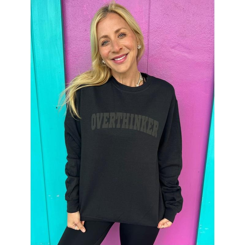 Overthinker Black Sweatshirt