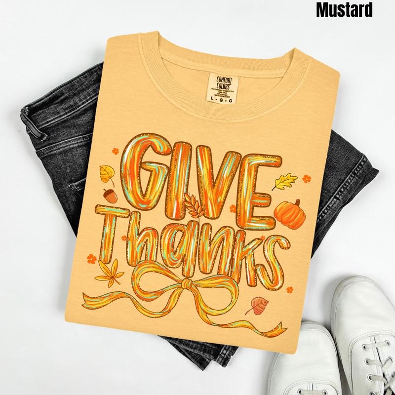 Painted Fall Give Thanks Comfort Colors T-Shirt 'NLB'