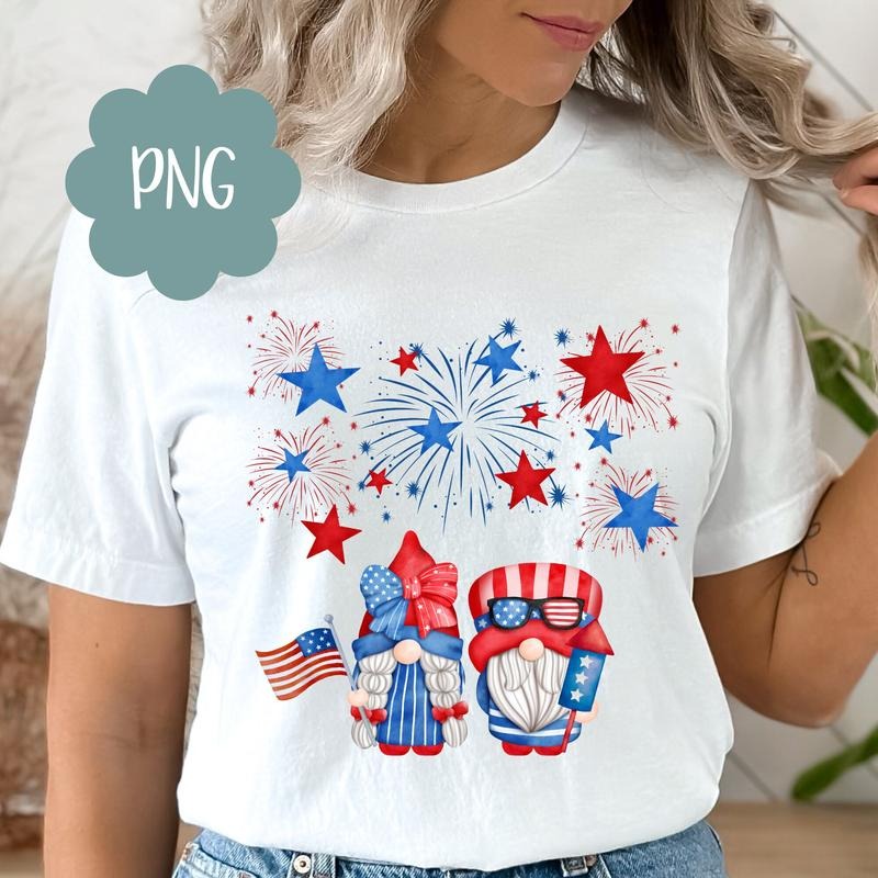 Patriotic Gnomes Shirt 4th Of July Gnome Shirt Shirt America Shirt Usa Shirt American Flag T Shirt Design Fireworks Sublimation Shirt Patriotic Design