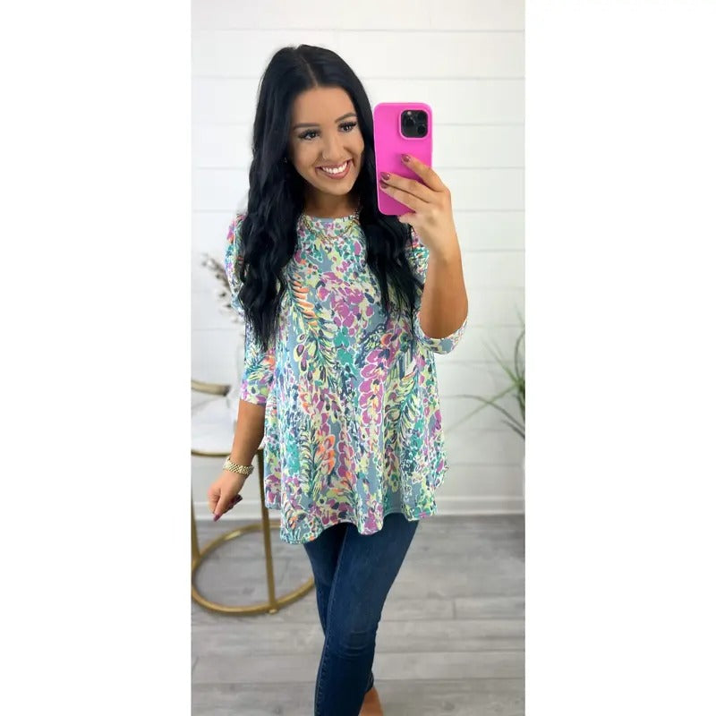 Penelope Paisley Tunic Top
