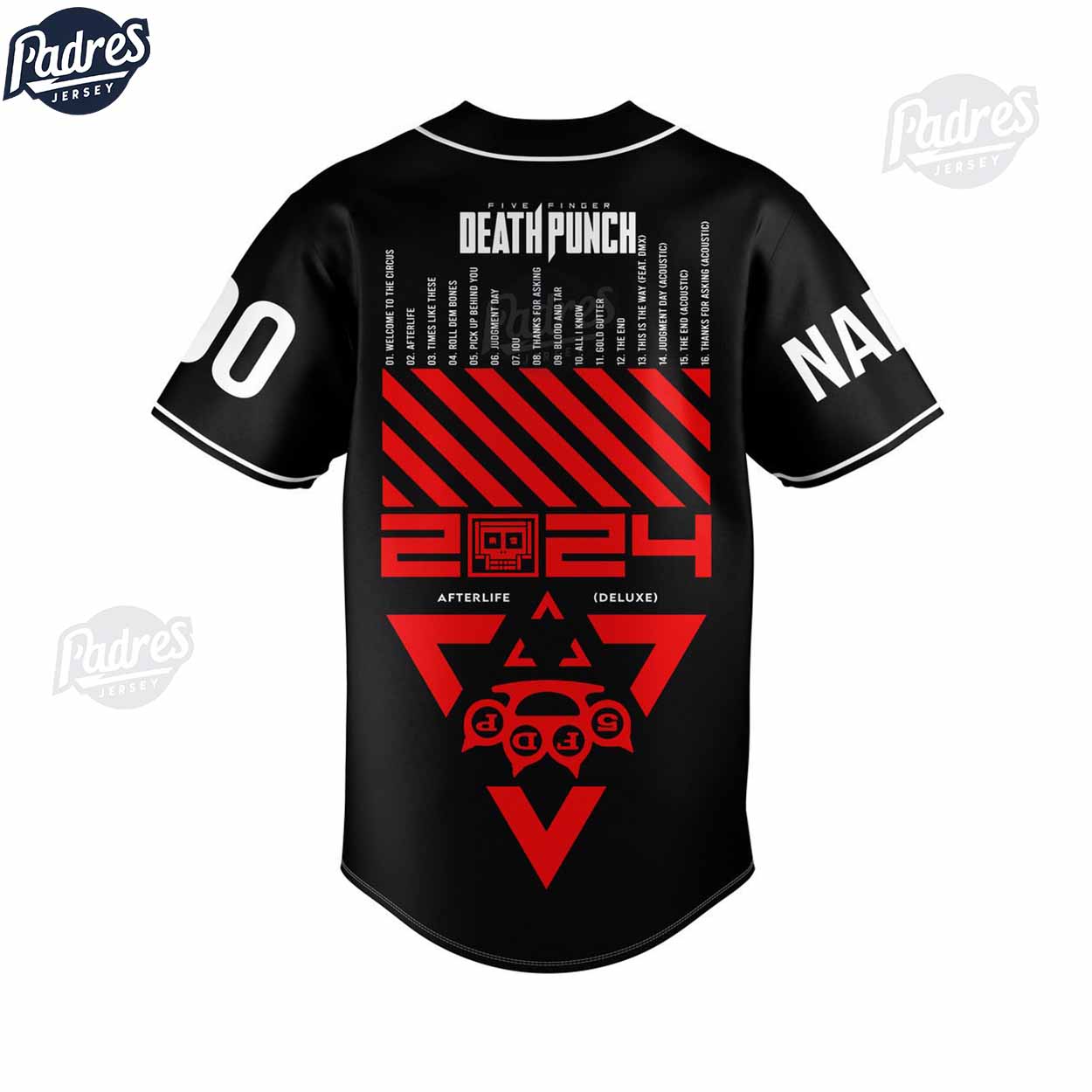 Personalized Five Finger Death Punch 5FDP Tour 2024 Baseball Jersey Shirt - Padres Jersey Oasis: Elevate Your Baseball Style Game