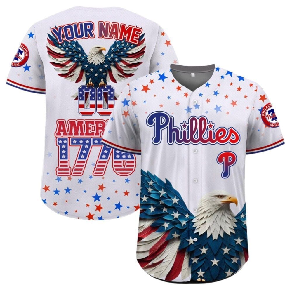 Phillies Independence Day Baseball Jersey 2025 - Grishko.com