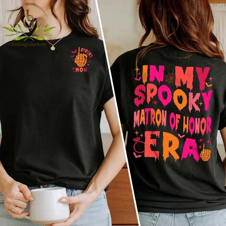 Premium Matron Of Honor Era Shirt, Matron Of Honor, MOH Sweatshirt, Spooky Bridesmaid Shirt, Bachelorette Shirt, Bridal Shower Gift, Wedding Gifts